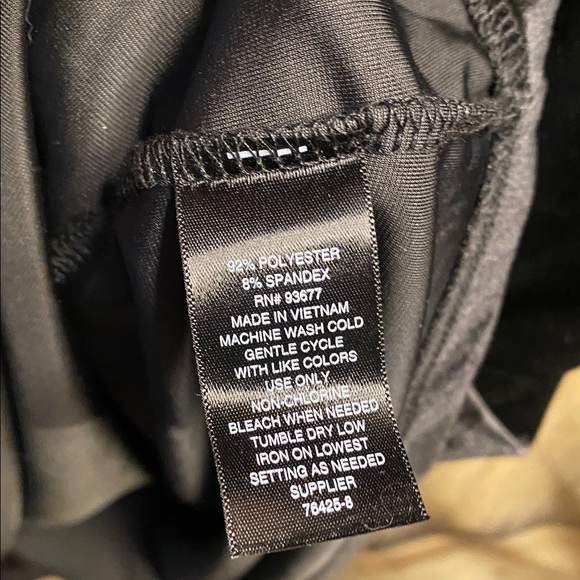 Worthington NWOT Black Velvet Short Sleeve Dress Soft Stretchy Comfy - Picture 5 of 5